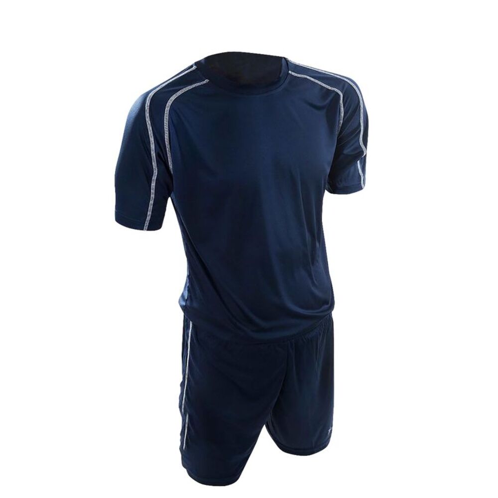 Precision Unisex Adult Lyon T-Shirt & Shorts Set / Navy/White